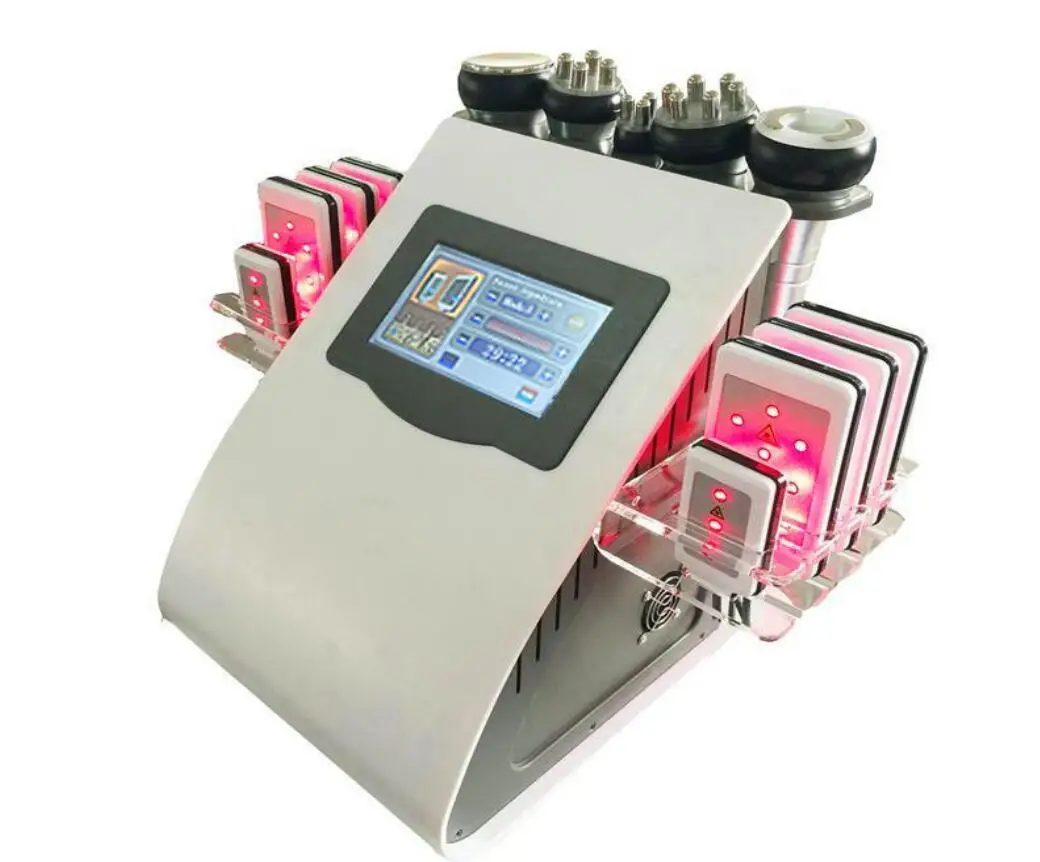 

40K Cavitation Dissolving Fat 6 in 1 Vacuum Slimming Machine RF Ultrasonic Skin Firm Weight Instrument