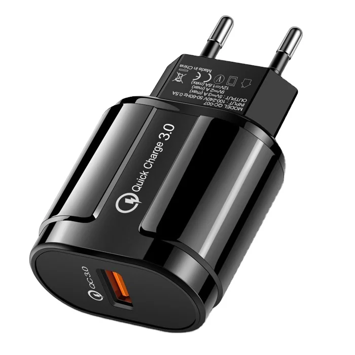 

18W QC3.0 Quick Charger 5V/3A 9V/2A USB Fast Wall Charging Adapter EU US Plug