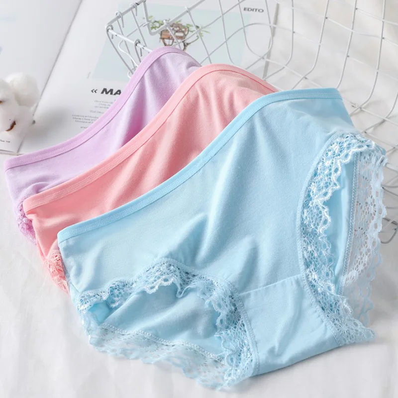 

Wholesale Comfortable modal Lace Lady Underwear Panties Women's Underwear, Customized color