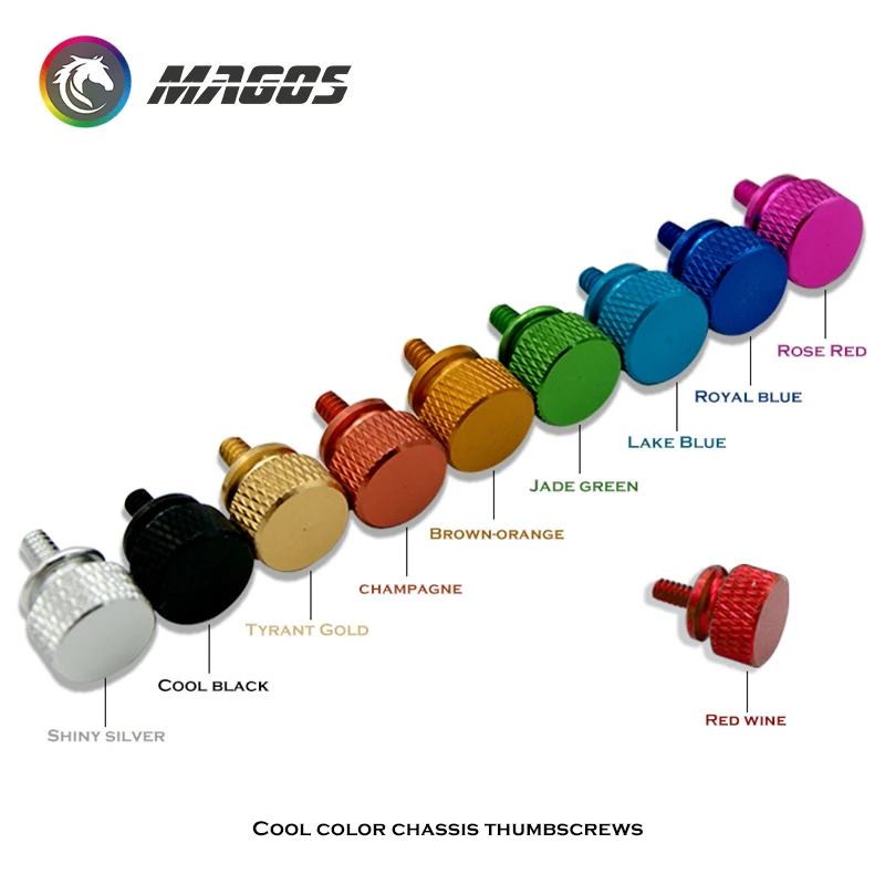 

Hand MOD Screws for Video Card Holder/Power/Chassis Side Panel Big Head 10 colors Fold Screws for PC Computer Water Cooling,5Pcs, Black,silver,gold,green,blue,red,purple,orange...