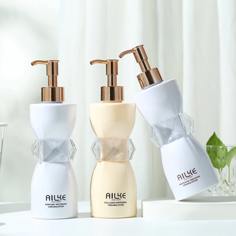

Hot sale AILKE palm oil brightening lotion body care firming professional whitening buy for African skin, White cream