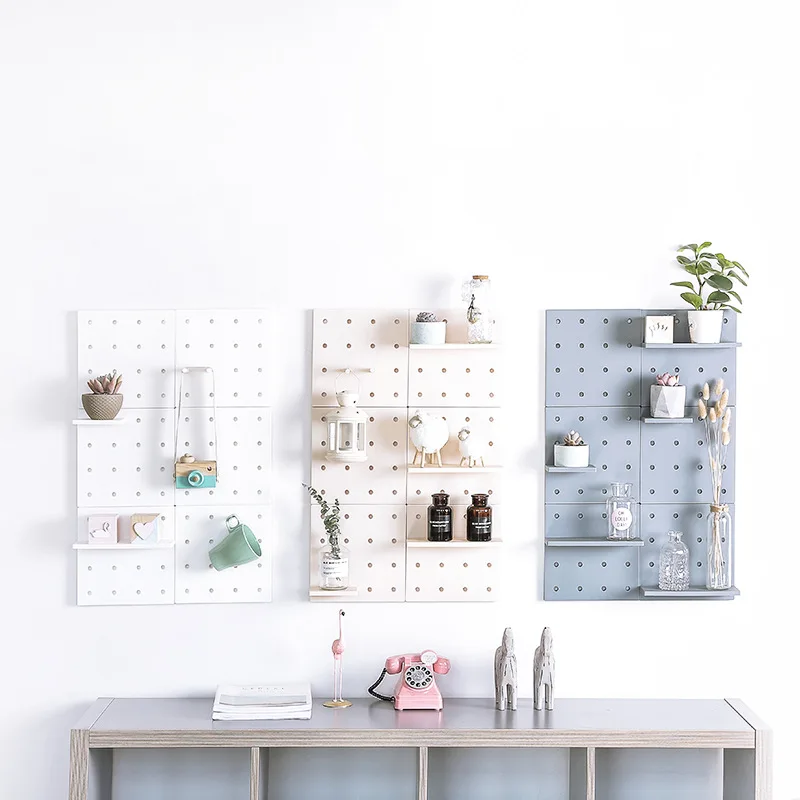 

2021 New Arrival Plastic Kitchen Pegboard Organizer Wall Mount Mesh Display Pegboard