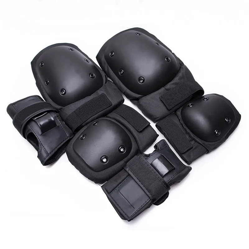 

Adjustable Bicycle Skating Knee Elbow Guard Protective Gear customized Knee Pads for biking, Black