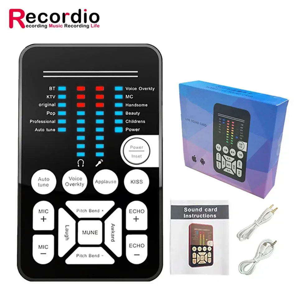 

GAX-V6 Multifunctional External Sound Card Driver Free With Low Price, Black