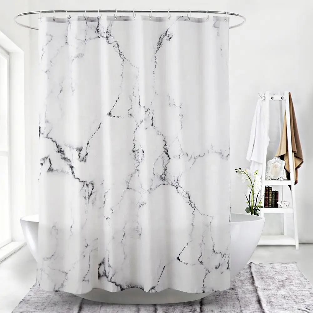 

Marble Pattern Custom Polyester Waterproof Shower Curtain Home Decoration, Picture