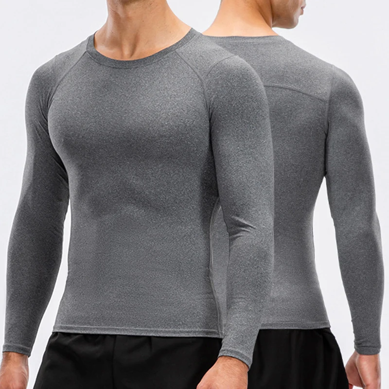 

Wholesale Mens Long Sleeve Printing Shirts Polyester Gym Athletic T Shirt