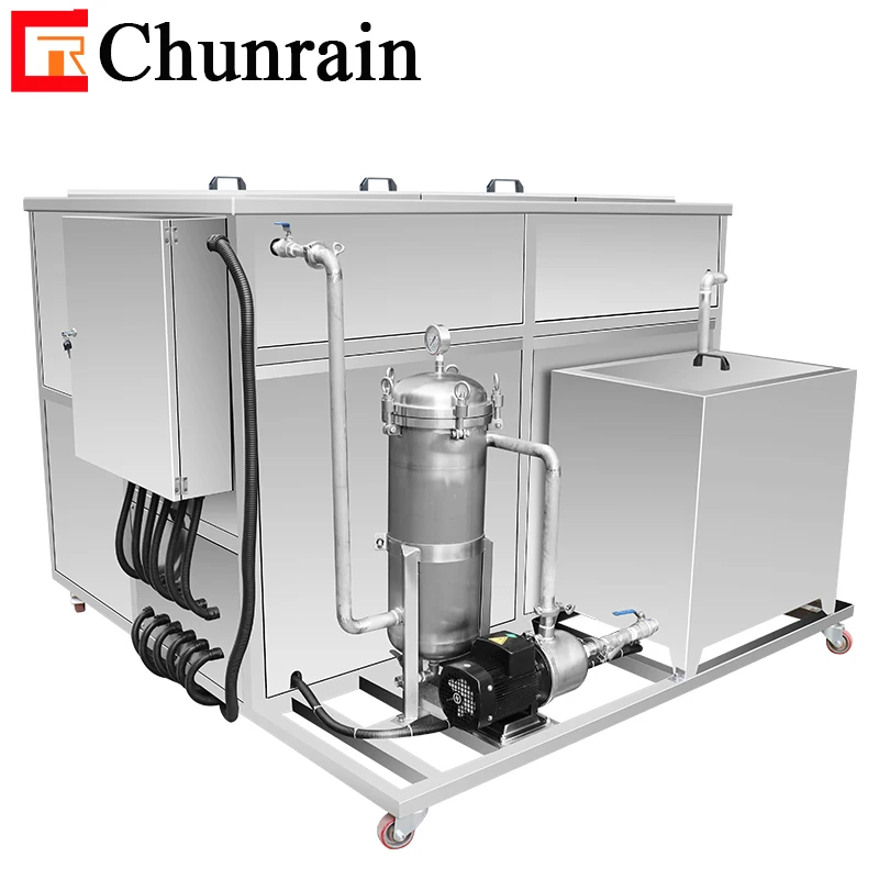 
Industrial ultrasonic cleaner with filter system for wheel hub alloy rim heat exchanger bearings cleaning bath CR-1216G 1500L 