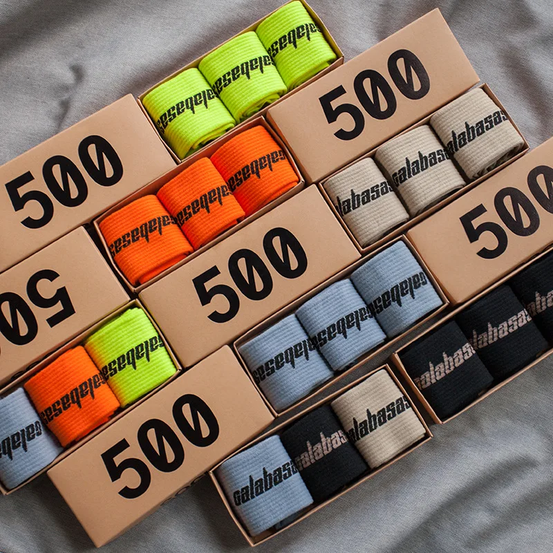 

Custom logo designer sport yeezy socks gift box 3 pack business winter men's socks from manufacture, Custom color
