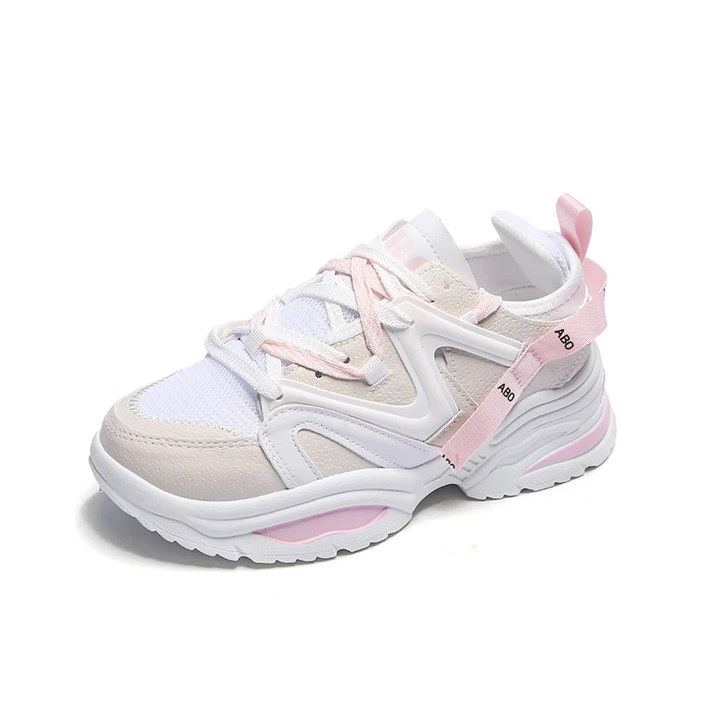 
2020 new girl breathable Mesh sport shoes 1MOQ Custom logo 