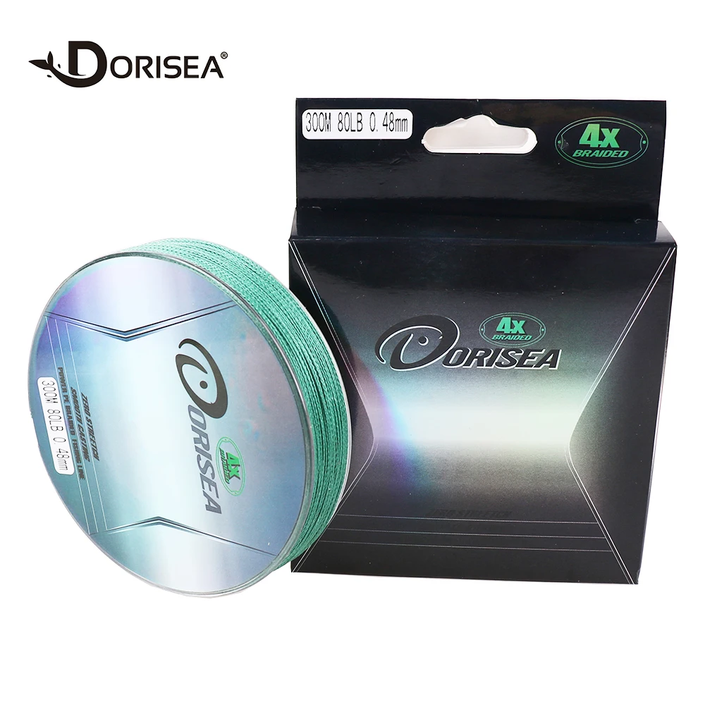 

DORISEA 4 Strands Top Quality 100M-2000M 6-100LBS 100% PE Braided Multifilament Fishing Line, Black,blue,green,yellow,white,red,grey, multicolor and so on