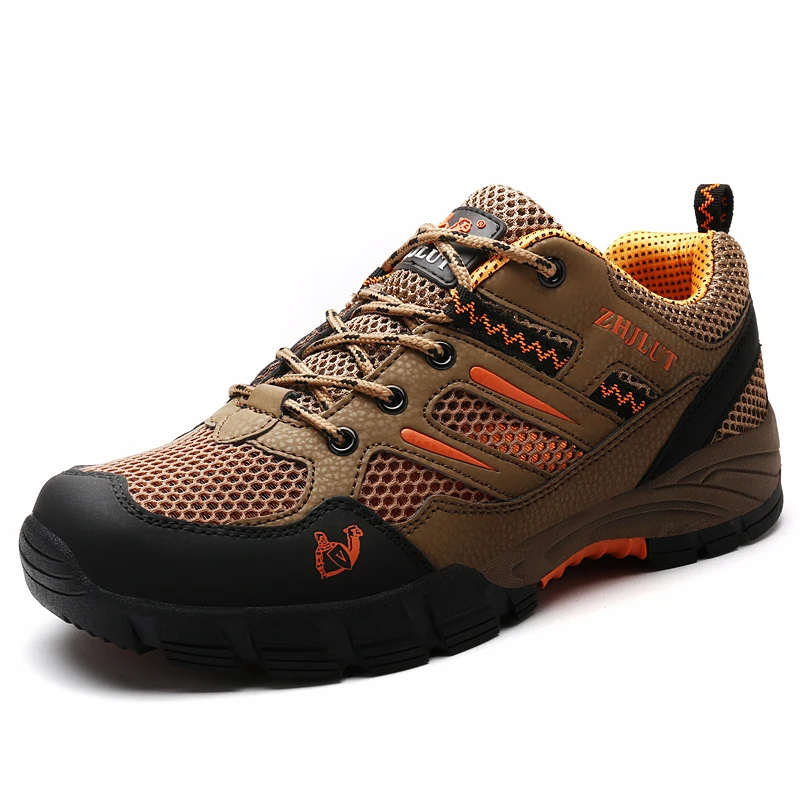 

New Style Outdoor Men sneaker Casual Sports Hiking Shoes, Orange/grey/brown/purple