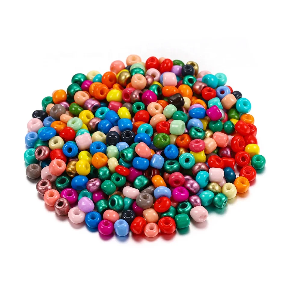 

Factory direct sale 33 color glass Small Pony Bead 3mm/4mm DIY jewelry handmade seed beads bracelet accessories, Mixed color