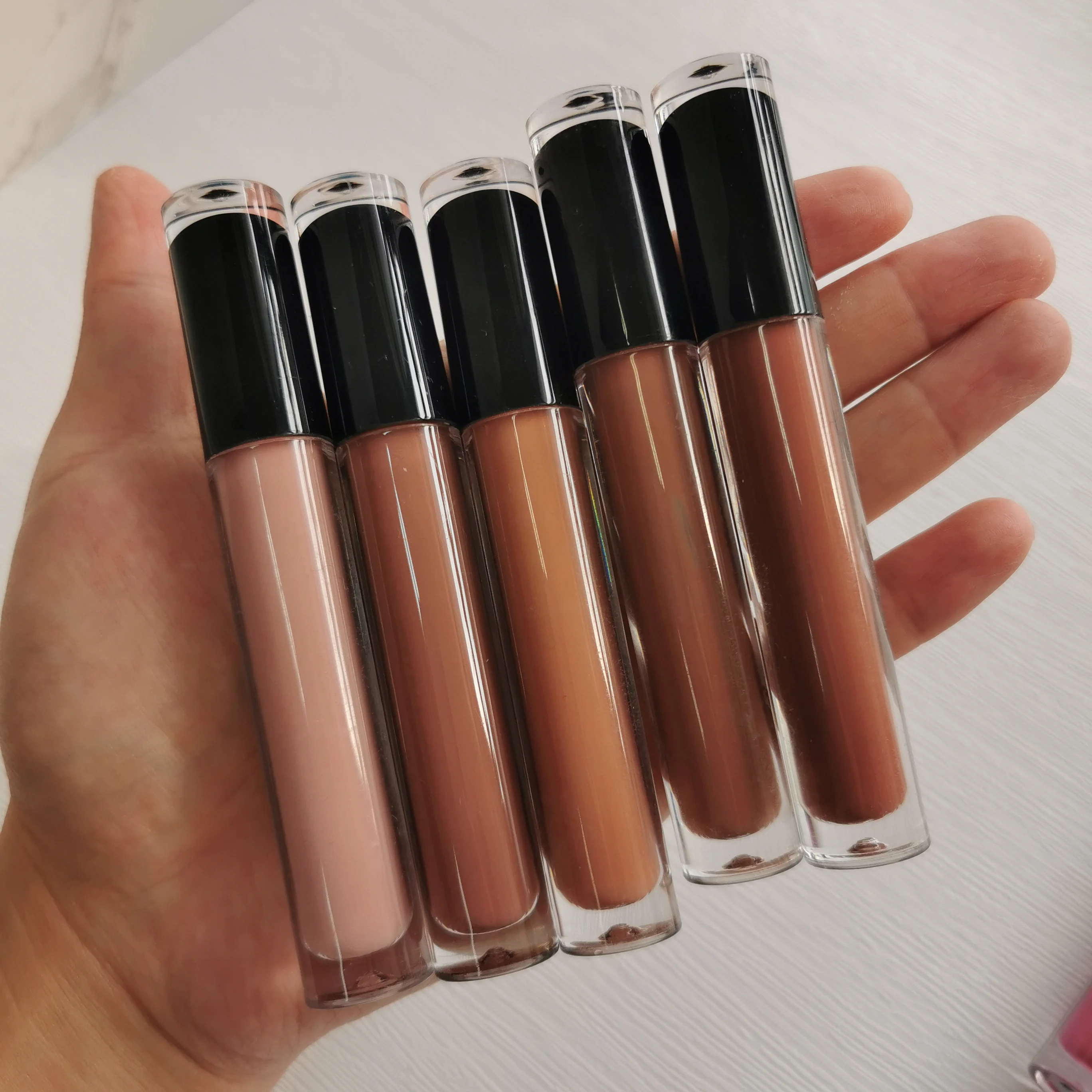 

Private label wholesale organic cruelty free nude glossy lipgloss no logo custom lip gloss