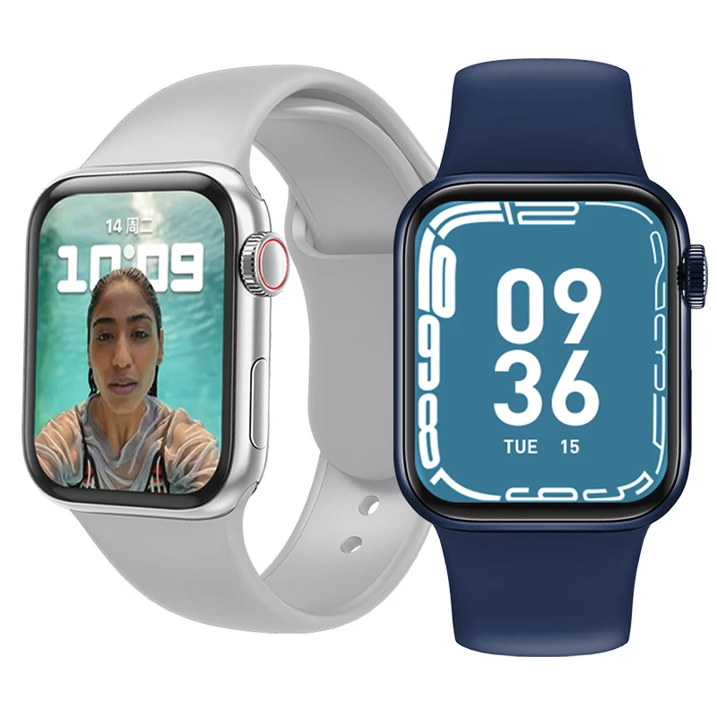 

N78 Plus Smartwatch Heart Rate 1.9inch Full Screen BT Call Wireless Charging IP68 Waterproof NFC Reloj Smart Watch Series 7, Black silver pink blue