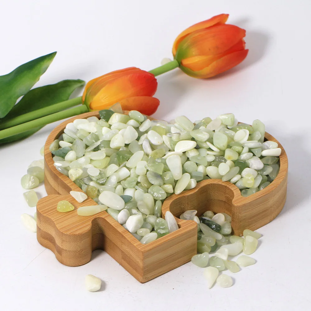 

Factory Price Natural Nephrite Chips Healing Stone Gemstones Crystal Chips Nephrite Gravel