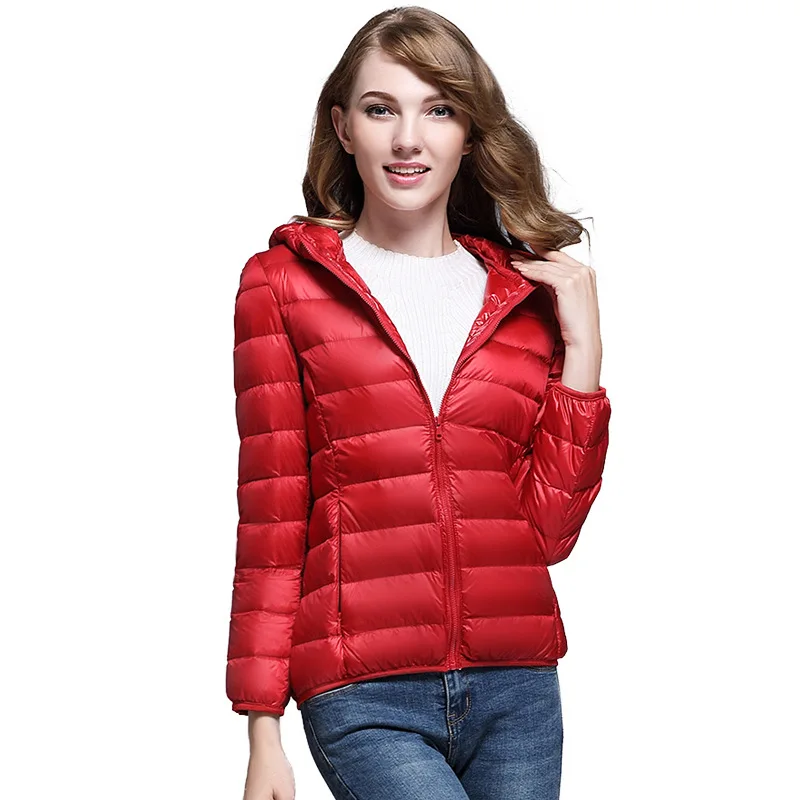 

RTS Puffy Quilted Winter Hooded Jacket Women Light Weight Down Jacket in stock