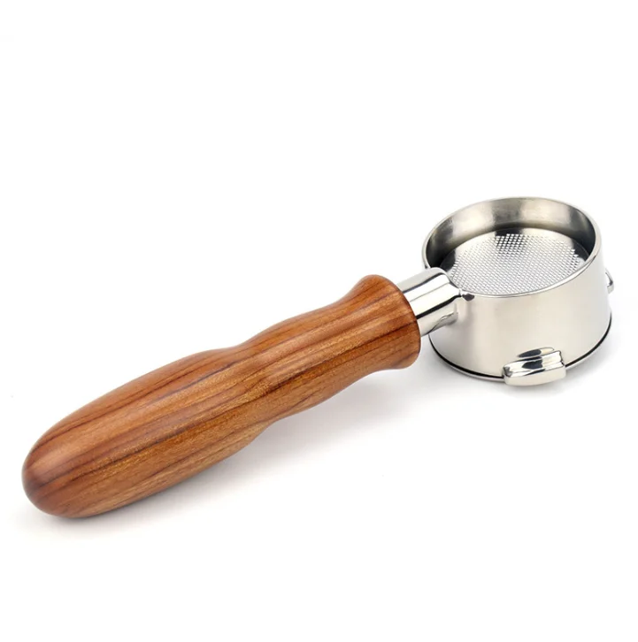 

espresso coffee machine portafilter  Bottomless Coffee Espresso Machine with Wood Handle kitchen accessories