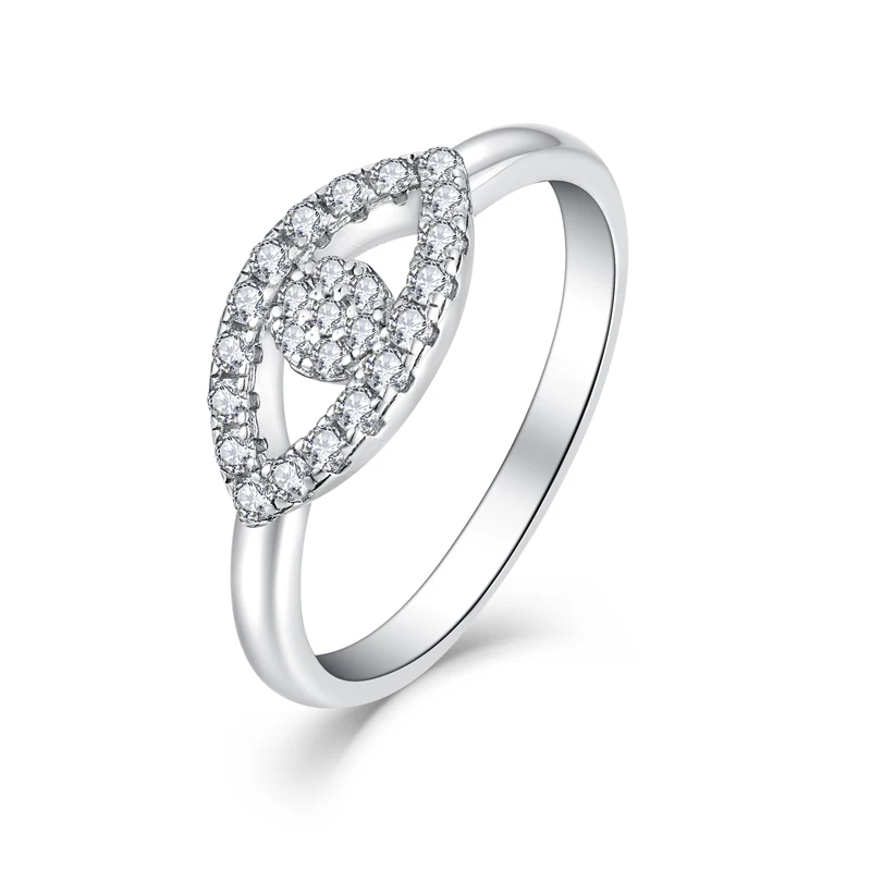 

wholesale 925 sterling silver Ring jewelry women adjustable Diamond evil's Eye Ring