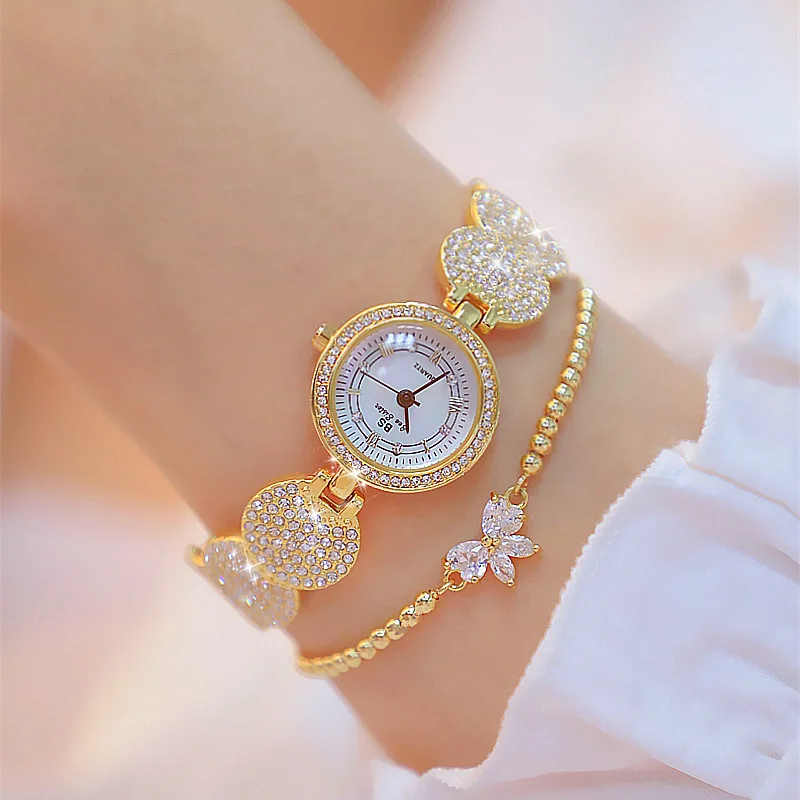 

2019 New Arrival Women Luxury Diamond Watches Fashion Ladies Gold Casual Quartz Watch (SK663), As picture
