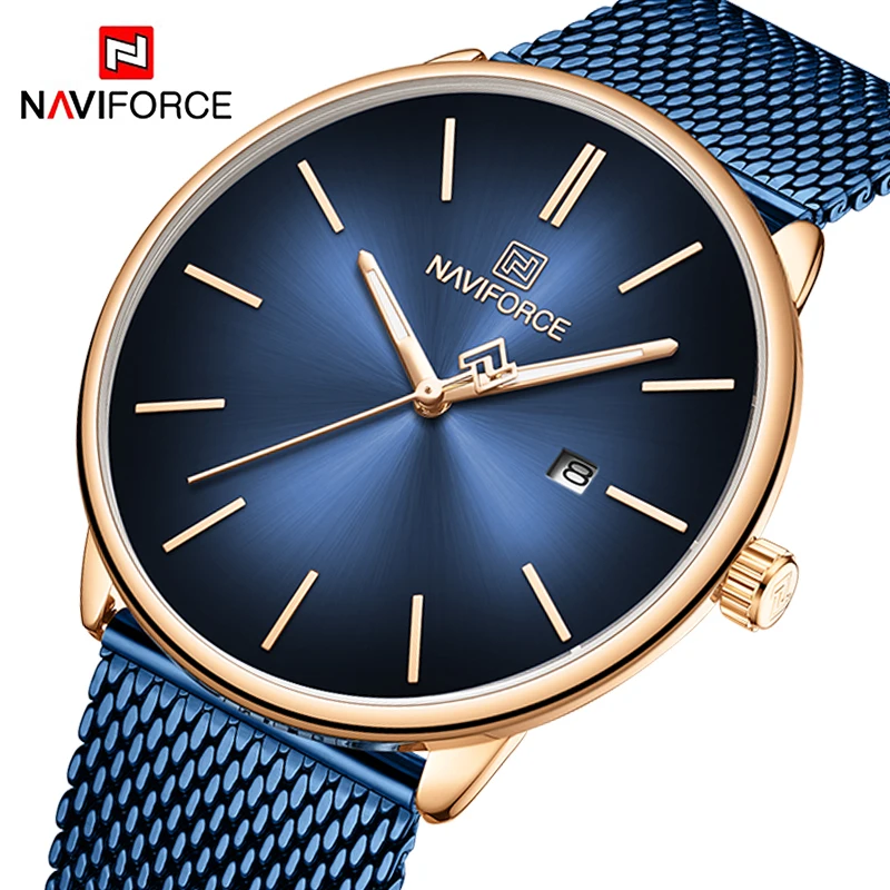 

Couple Watch NAVIFORCE 3012 Simple Luxury Quartz Wristwatches Clock Male Women Waterproof Lovers Thin Watches Men Wrist Gifts, 10-color