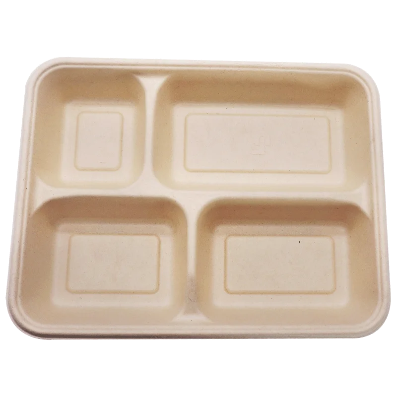 

Eco-freindly&Leakproof Compostable and Biodegradable Fast Food Lunch Box, Light yellow