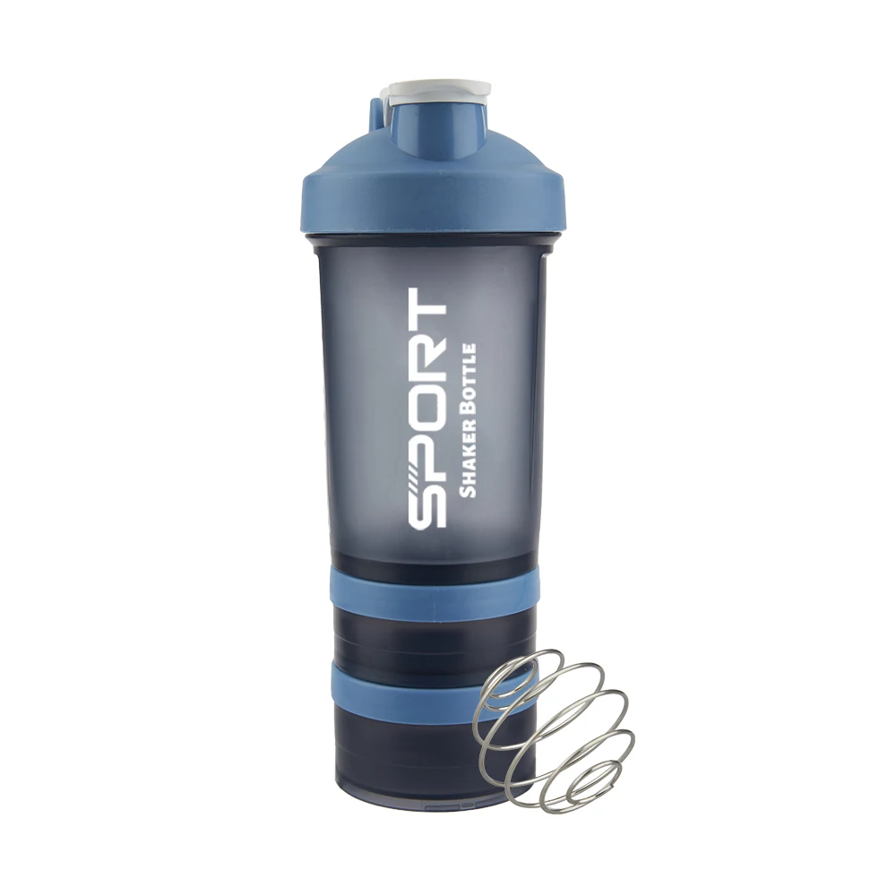 

Custom Logo Protein Plastic Shaker Bottle Eco Friendly With 2oz Storage Container, Customized color