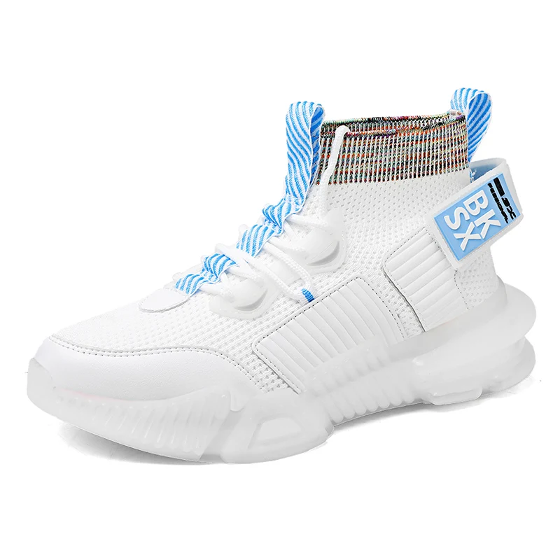 

2020 Amazon hot selling slip on mesh walking breathable running black air trainers sport casual shoes men sneakers, Optional