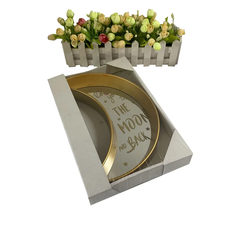 

Moon Mirror for home decorative moon plastic mirror moon phase mirror set, Golden