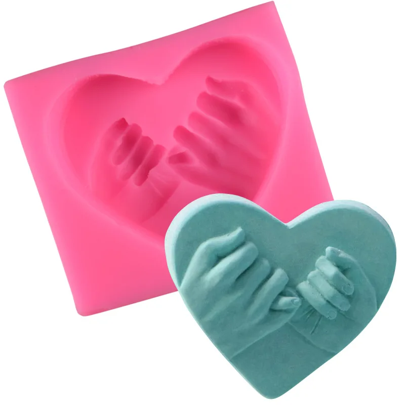 

heart love hand in hand square gummy mold silicon rubber molds maker logo gifts ideas molde de silicone artesanato, As picture