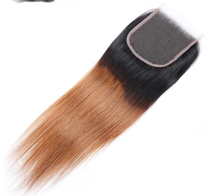 

4x4 Lace Front Closure For Black Women Straight With Human Hair Bleached Knot Brazilian Virgin Hair Pre Plucked Lace Closure