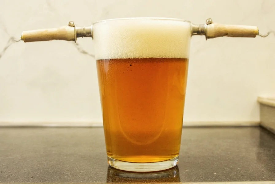 Close-up view of ginger beer plant culture showing translucent grains in amber liquid