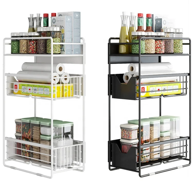 

Magnetic side refrigerator spice rack kitchen freezer washing machine storage rack, Optional