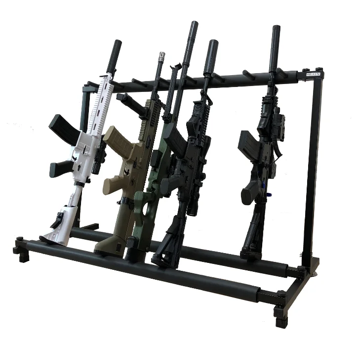 

9 airgun Rifle Shotgun Indoor Storage Display Gun Rack Metal Stand