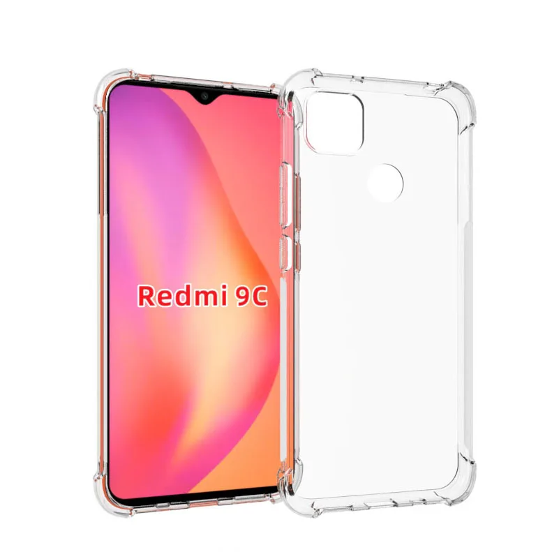 

Ultra clear transparent shockproof tpu phone case for Redmi 9C soft back cover