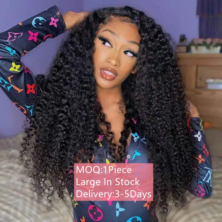 

Addictive 180% density lace front closure raw cambodian curly virgin hair afro kinky curly transparent hd lace hair human wig