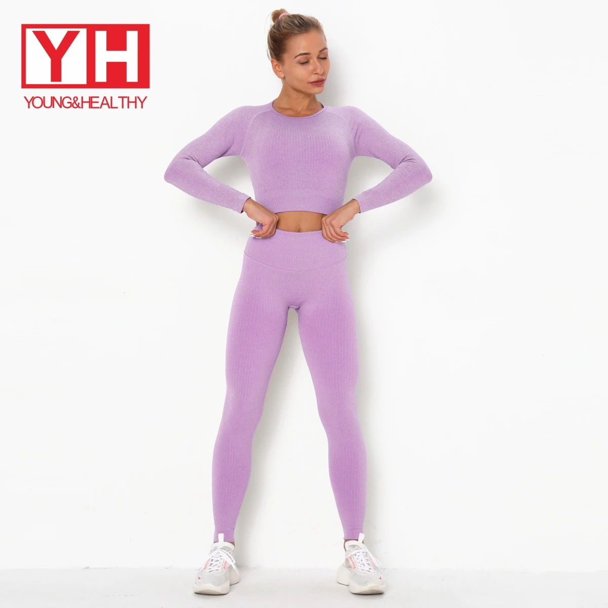 

Chinese Factory YH Sporting High Quality High Impact Women Yoga Gym Set With Custom Logo