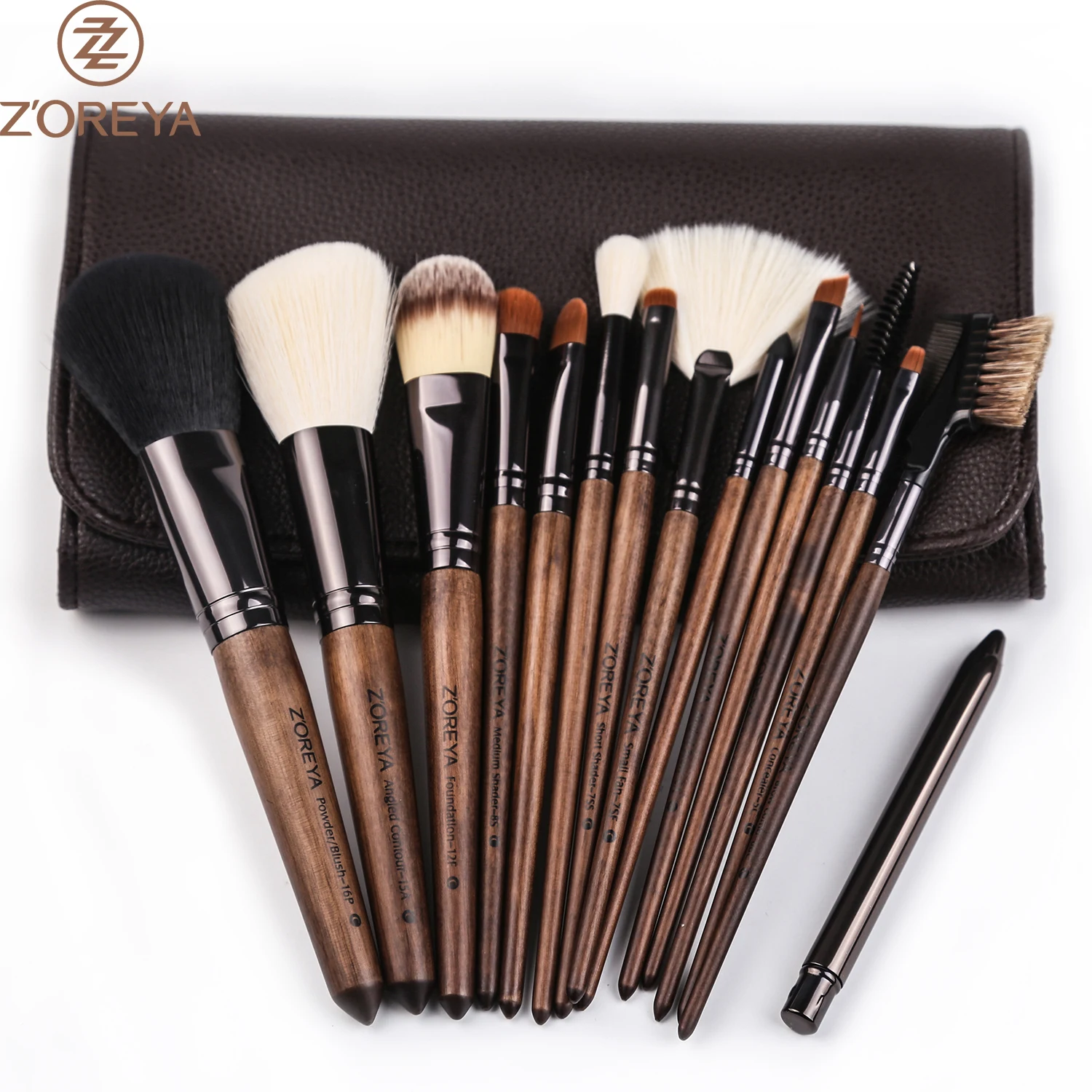 

Z'OREYA 16'experience newest high quality cosmetic tools factory price 15 pcs high quality makeup brush sets, Burlywood