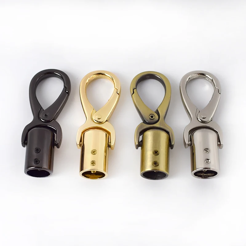 

Meetee KY523 Bag Chain Hanging Buckle Alloy Tassel Cord Stopper Clasp for Handbag Strap Connector Hook Hardware Accessories, Gold/ black/silver/bronze