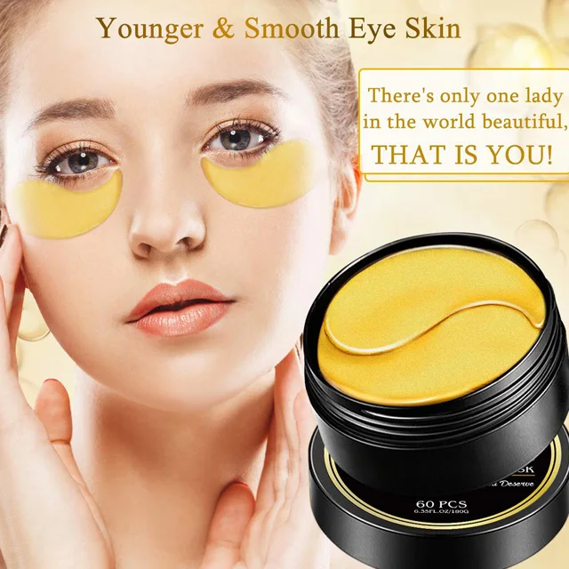 
24K Gold Collagen Anti-aging Crystal Collagen Clay Mask Hyaluronic Acid Treatment Puffy Eyes Circle Corrector Relaxing Eye MasK 