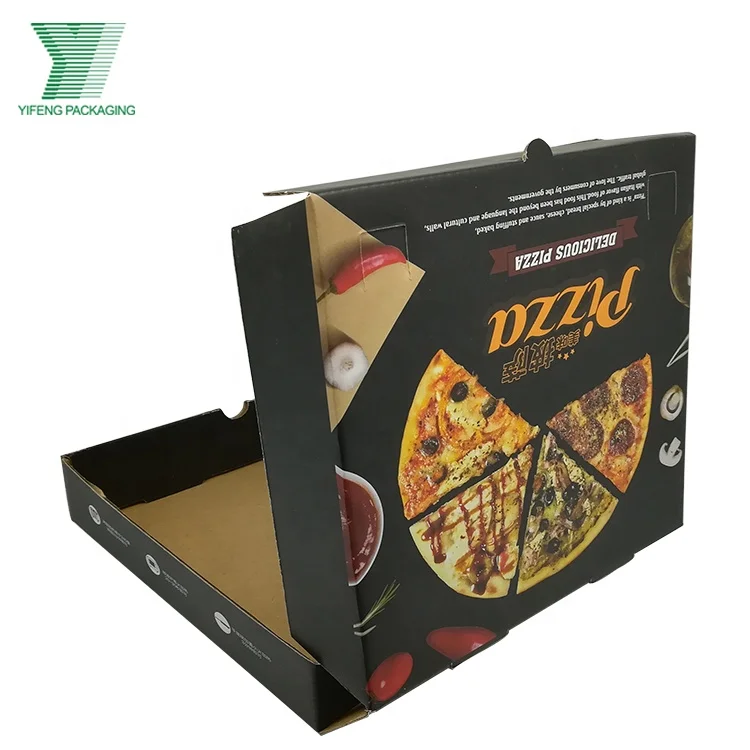 

New arrived Hot Sale Restaurant Take out Pizza Boxes Custom Made Food Containers Takeaway Packing Box