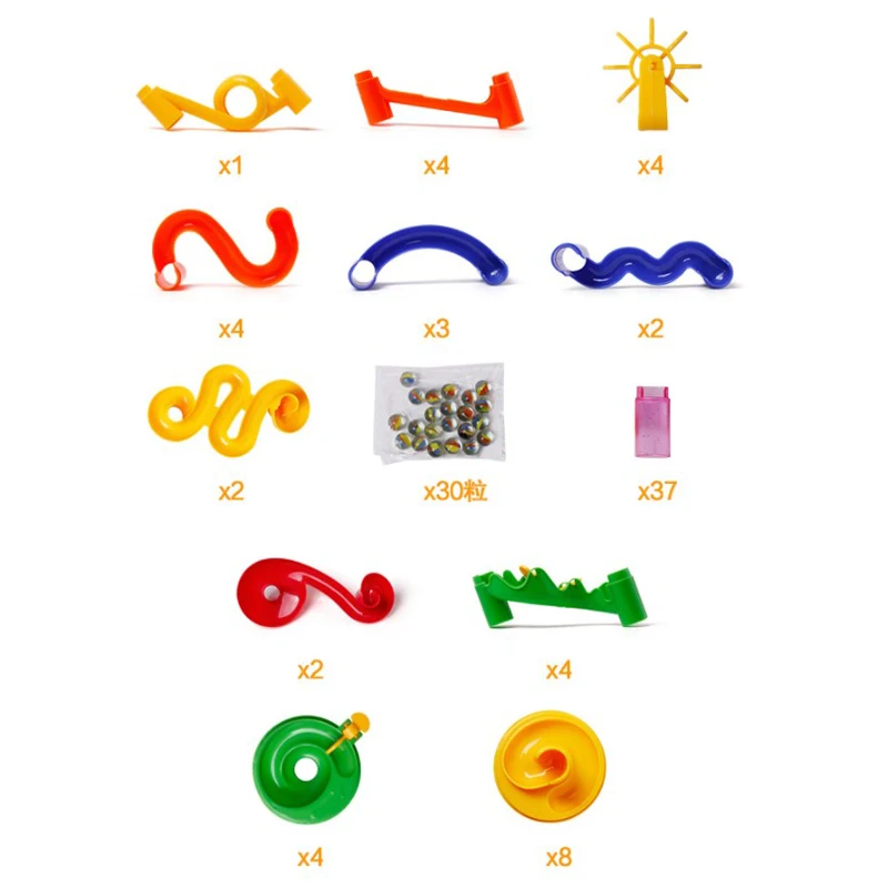 105pcs Set Marble Race Run Building Blocks Toy Diy Construction Maze