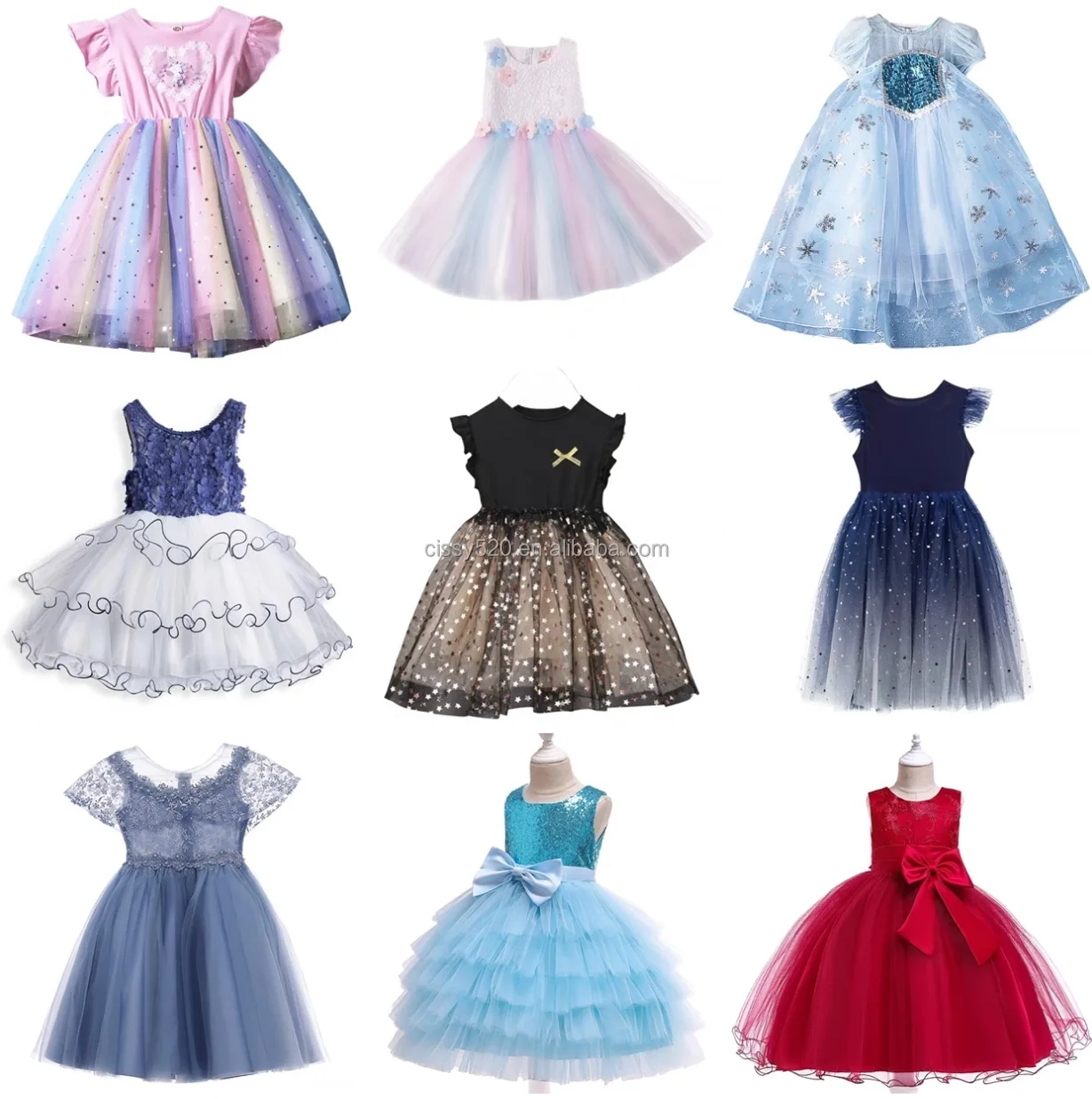 

Factory Hot Sales Children Birthday Party Girls Evening Dresses Kids Party Dresses