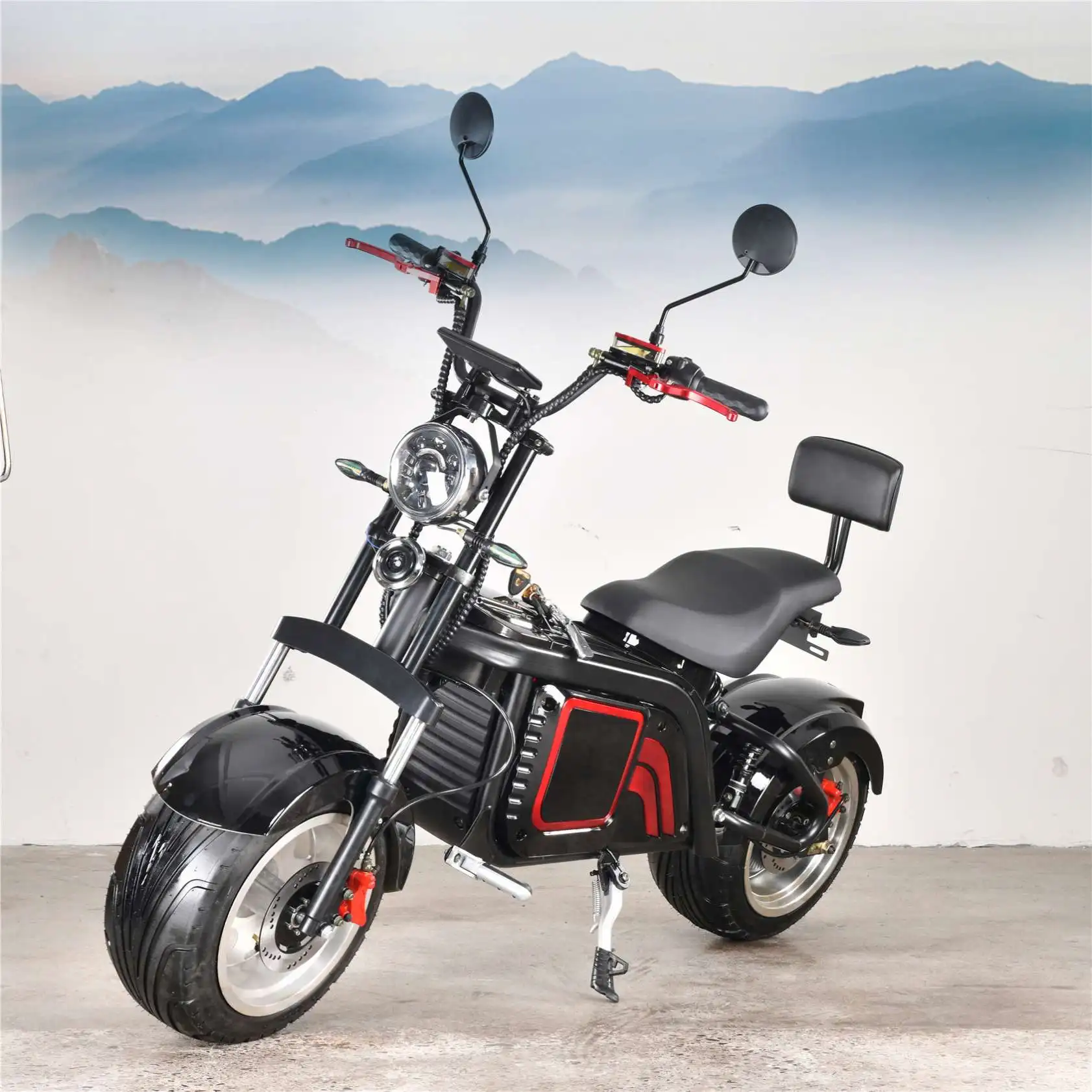 

Wholesale Removable Battery Fat Tire Electric Scooter Citycoco 2000W Fat Tire Bicycle