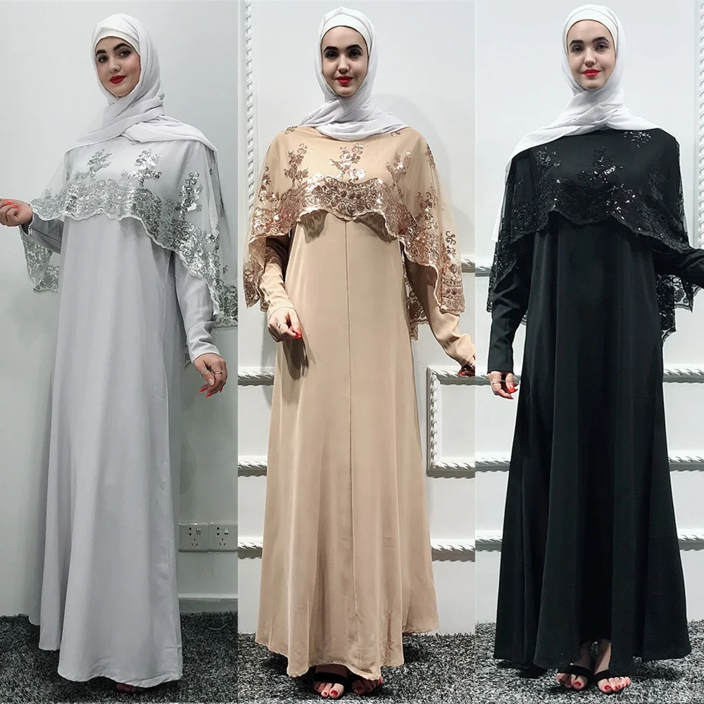 

LSM108 Muslim Women Abaya Latest Design Long Lace New Islamic Women Clothing Dress