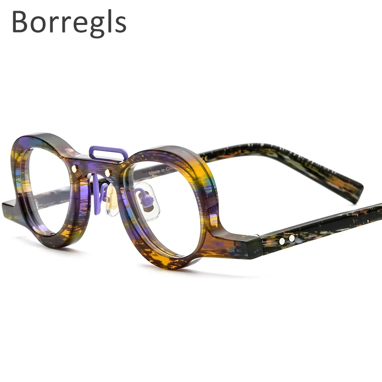 

Borregls Acetate Optical Glasses Frame Women 2022 New Vintage Retro Oval Eyeglasses Female Spectacles Eyewear 19175