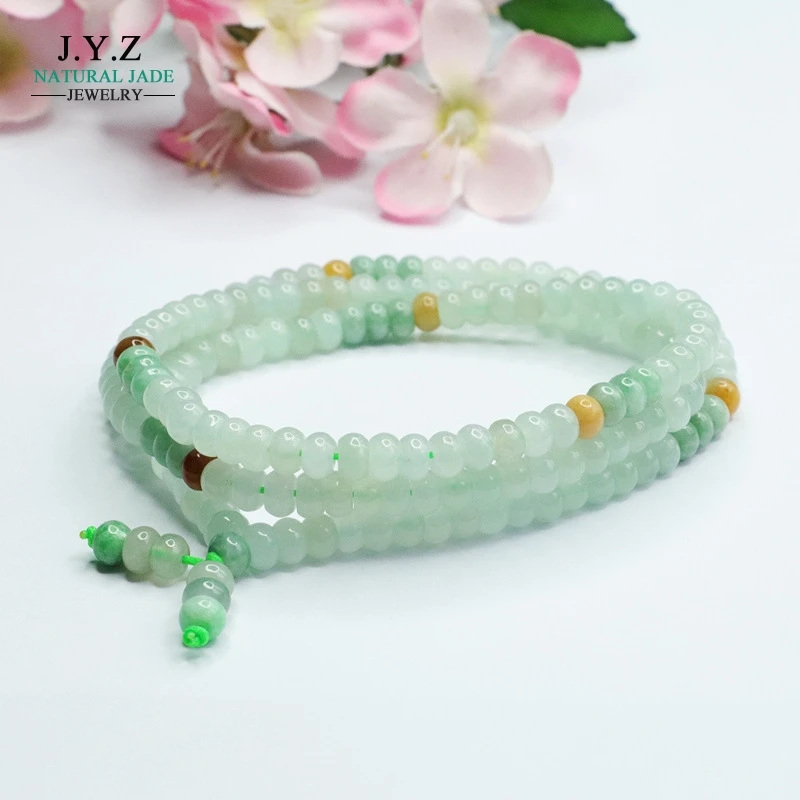 

Live Delivery Natural Myanmar Jade Necklace Abacus Bead Necklace Multi-Circle Bracelet Jade Jewelry Gift