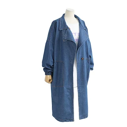 

Ladies coat European and American wind plus size women's loose all-match long denim coat