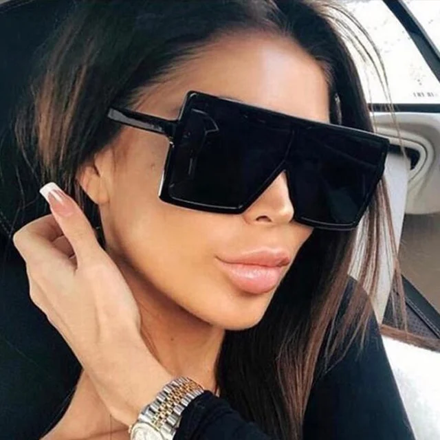 

Wholesale Custom Rectangle Luxury Women Fashionable Oversized Sunglasses