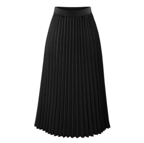 
Women A Line Chiffon Pleated Midi Skirt 