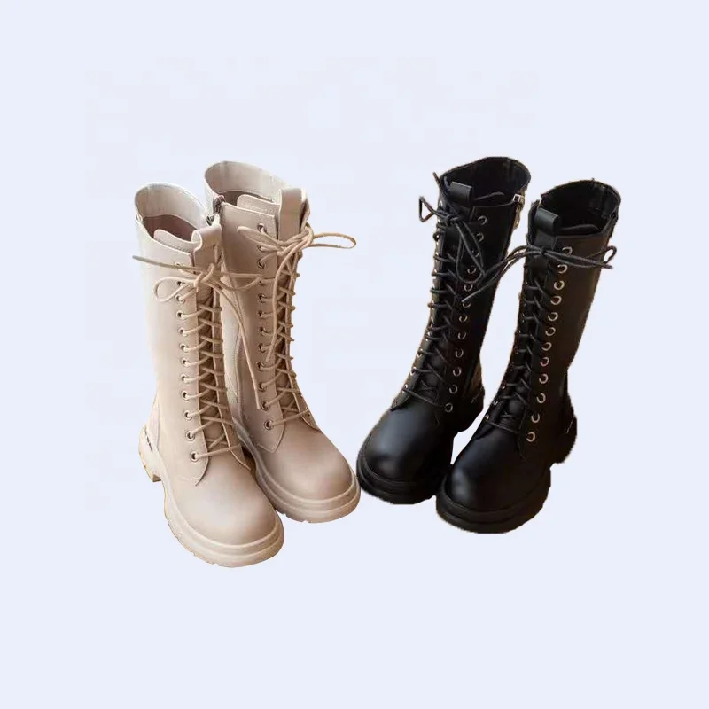 

new design Winter Warm Kids Shoes Children Pu Leather Shoes Flat Girls Kids Long Boots knee high